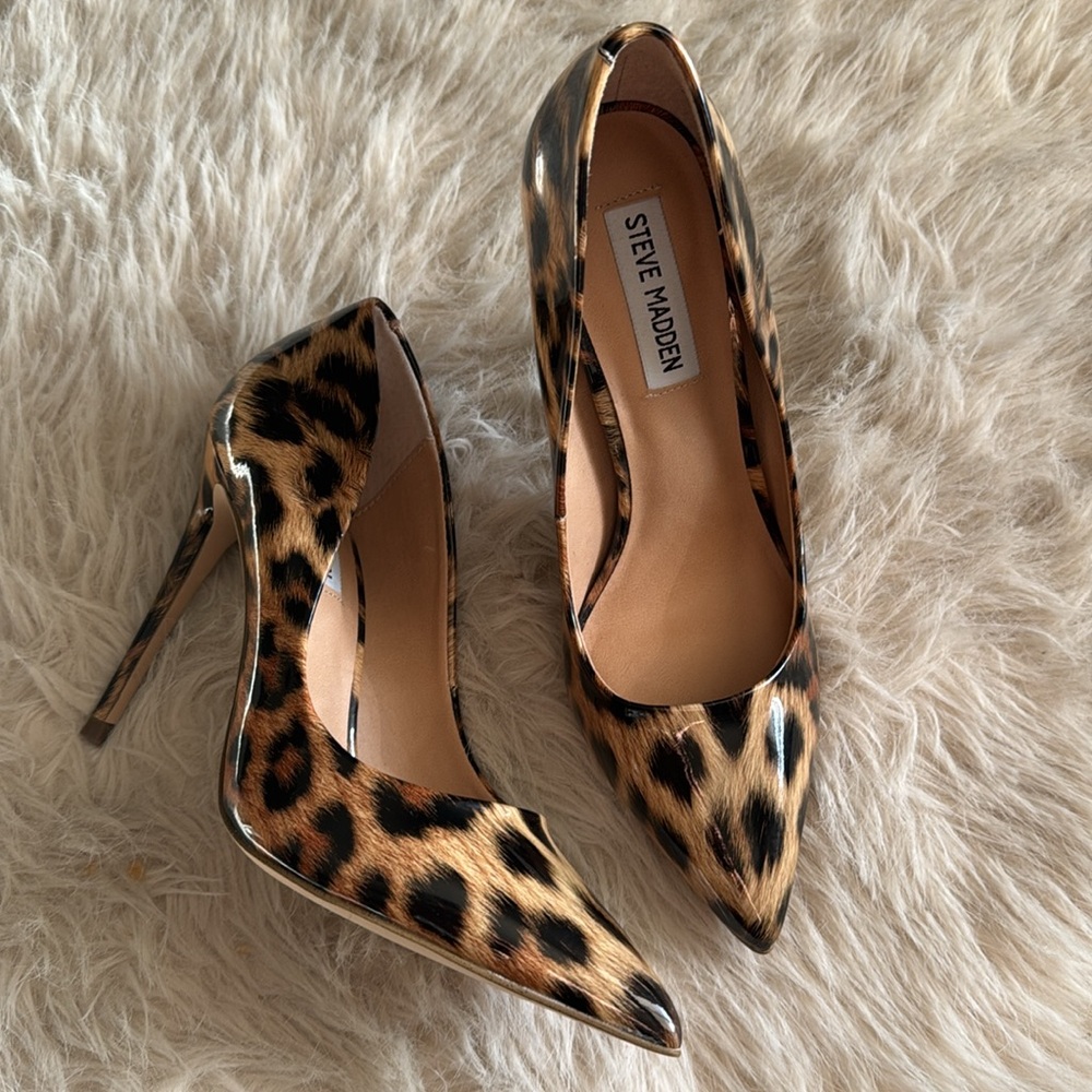 Steve Madden leopard Heels size 7